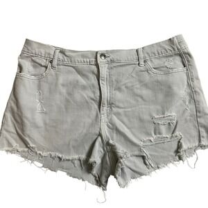 Women's Aerie Daydream‎ Denim Shorts in light grey size XL